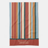 Grappige moderne streep aangepaste wijn citaat theedoek (Verticaal)