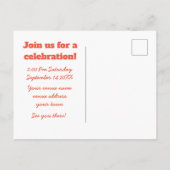 Grappige moderne typografie We Eloped aankondiging Briefkaart (Achterkant)