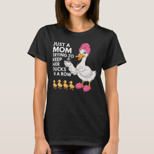 Grappige Moeder die Probeert Haar Eenden in het Ge T-shirt