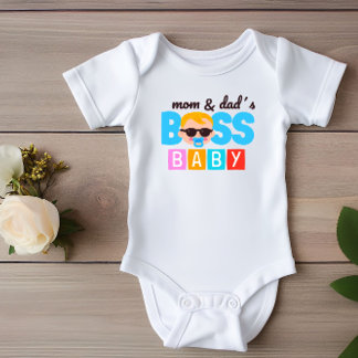 Grappige Moeder en Vader's Baas Baby Jongen Romper