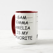 Grappige Moeder Favoriete Kind / Mam Verjaardag Ko Mok (Voorkant links)