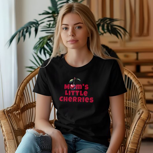 Grappige moeder kersen vibe slogan moederdag t-shirt