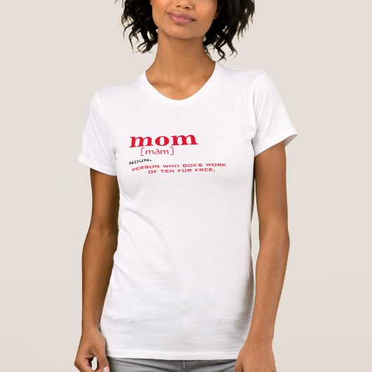 Grappige moeder T-shirt - Sarcastisch woordenboek (Voorkant)