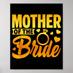 Grappige moeder van de bruid moederliefde bruiloft poster