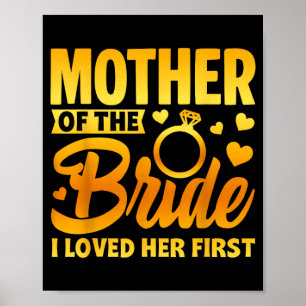Grappige moeder van de bruid moederliefde bruiloft poster
