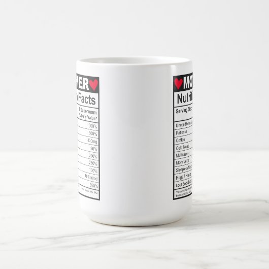 Grappige moeder voeding feiten moeder leven essent koffiemok (Center)