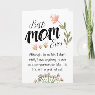 grappige moederdag beste moeder ooit floral kaart