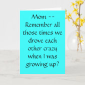 Grappige Moederdag kaart (Gele Bloem)