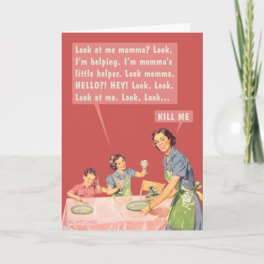 Grappige Moederdag Kaart (Voorkant)