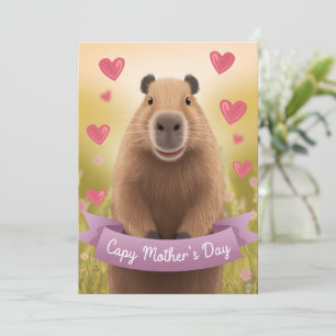 Grappige Moederdag kaart Mam Lieve Capybara Cadeau