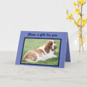 Grappige Moederdag Kaart w / Schattigee Basset Hou (Gele Bloem)