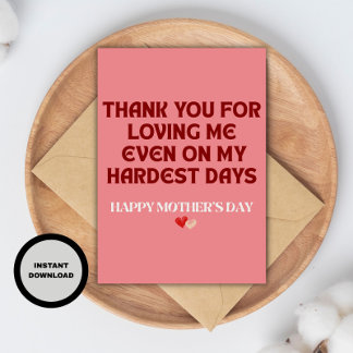 Grappige Moederdag kaart,  zelfgemaakte Moederdag  Kaart