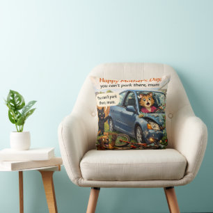 Grappige Moederdag kat auto-ongeluk je mag niet pa Kussen