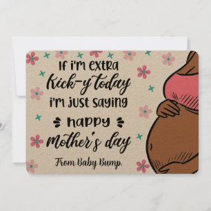 Grappige Moederdag van Baby Bump voor Mom to Be Feestdagenkaart