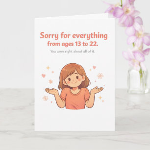 Grappige Moederdagkaart – Sorry voor alles van Kaart