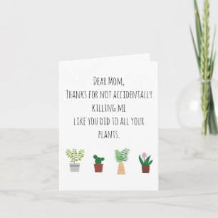 Grappige Moederdagkaart voor Plantenliefhebbers Kaart