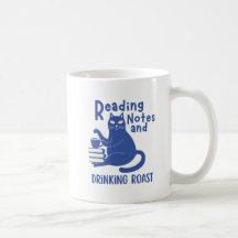Grappige mok met 'Lezen en koffie drinken'