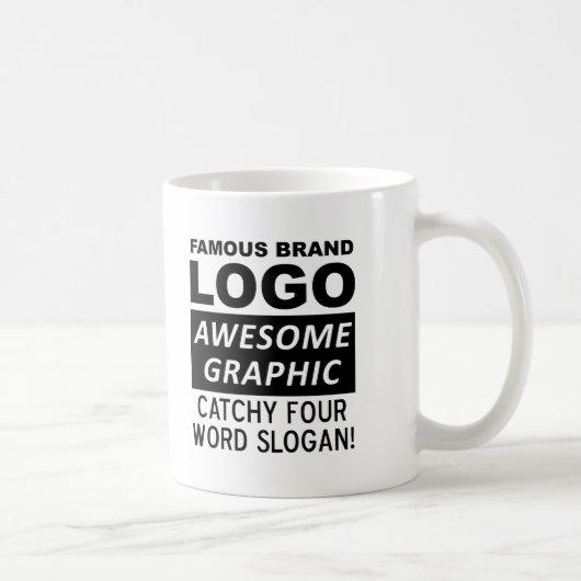 Grappige mok met logo slogan (Rechts)
