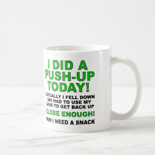 Grappige Mok of Reis Mok voor A Push-Up