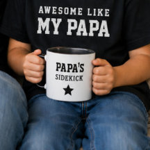 Grappige mok 'Papa's hulpje' voor kleinkinderen