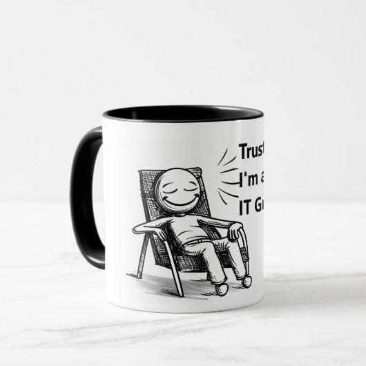 Grappige mok voor een IT man (Voorkant links)