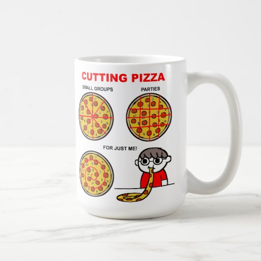 Grappige mok voor pizza snijden (Rechts)