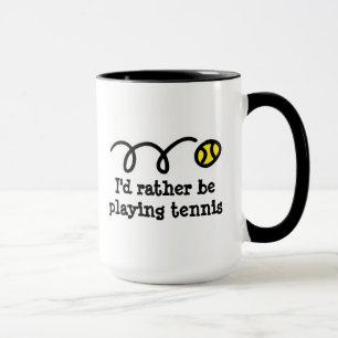 Grappige mok voor tennisspeler