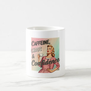 Grappige Mok voor Vrouwen - Retro Coffee Quote