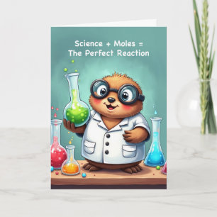 Grappige Mole Day wetenschap met perfecte reactie Kaart