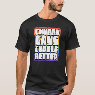 Grappige Mollige Homo's Knuffelen Beter Trots Gay T-shirt