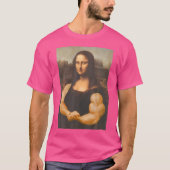 Grappige Mona Lisa Bodybuilding T-shirt (Voorkant)