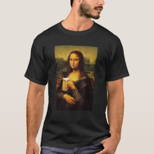 Grappige Mona Lisa Drink Bier Shirt Grappig Drink