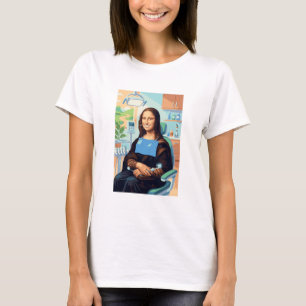 Grappige Mona Lisa Tandarts Tandartspraktijk Kunst T-shirt