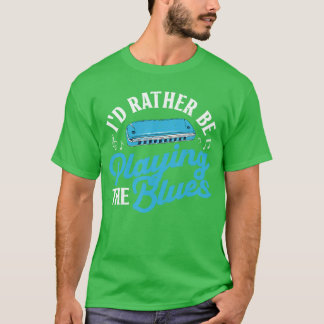 Grappige mondharmonica kunst voor mannen vrouwen m t-shirt