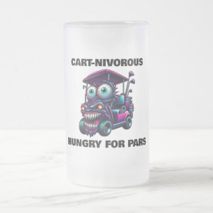Grappige Monster Golf Cart Gift Sport Fans Matglas Bierpul