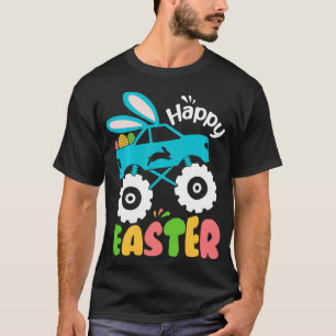 Grappige monstertruck met konijnenoren paaseieren  t-shirt