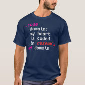 Grappige montage taal codering software t-shirt (Voorkant)