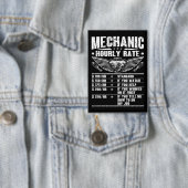 Grappige monteur uurtarief auto monteur arbeid button (Insitu)