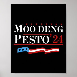 Grappige Moo Deng Pesto 24 Penguin Ba Poster