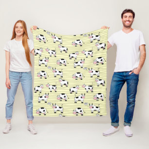Grappige Moo Koe Kunst Fleece Deken