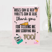 Grappige Mooie Roze Gelukkige Moederdag Van Kat Kaart (Voorkant)