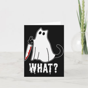 Grappige Moord Kat Zwarte Kat Moorddadig Met Mes H Kaart