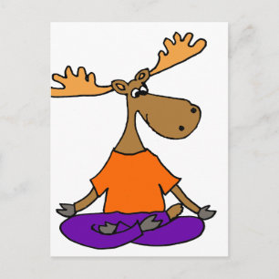 Grappige Moose Yoga Kunst Briefkaart