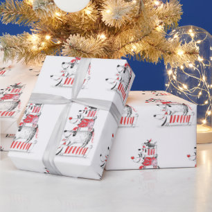 Grappige Moppige Kersthonden Prettig Kerstfeest Cadeaupapier