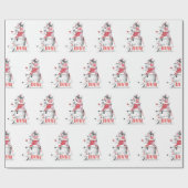 Grappige Moppige Kersthonden Prettig Kerstfeest Cadeaupapier (Vlak)