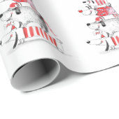 Grappige Moppige Kersthonden Prettig Kerstfeest Cadeaupapier (Rol Hoek)