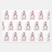 Grappige Moppige Kersthonden Prettig Kerstfeest Inpakpapier Vel (Voorkant 3)