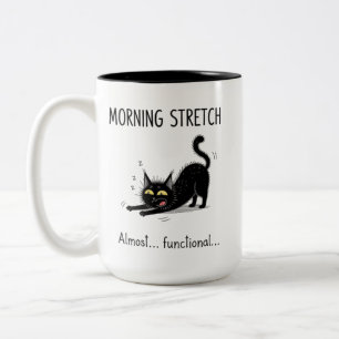 Grappige Morgenstrek Bijna Functionele Kat Mok