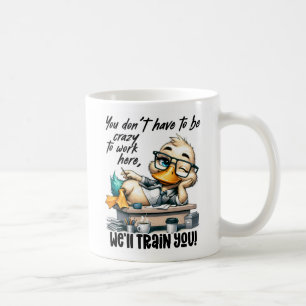 Grappige Motivatie eend Mok   kantoorhumor