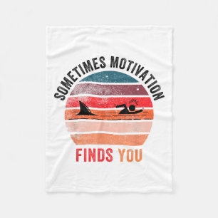 Grappige Motivatie Haai Citaat, Soms Motivatie Fleece Deken